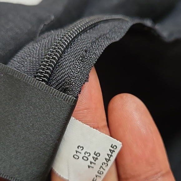 Linen Maxi Dress Black Deep V-Neck Y2K Minimalist - Picture 6 of 10